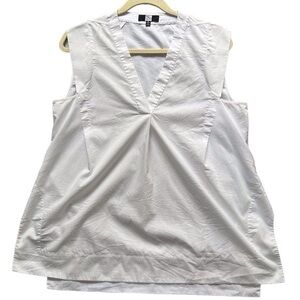 White Sachs Cotton Top, Size 10, M/L